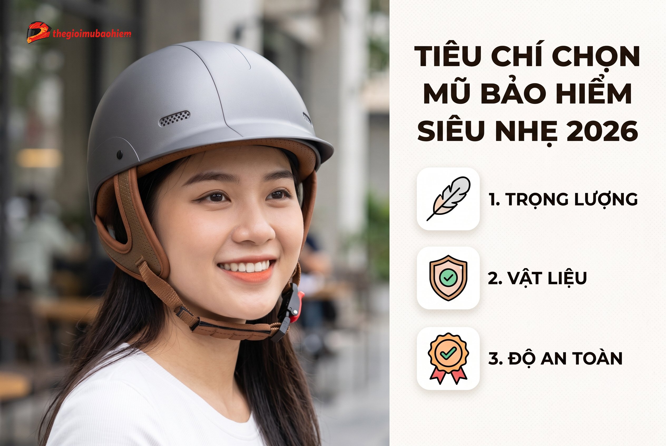 Top tiêu chí chọn mũ bảo hiểm siêu nhẹ đáng mua nhất năm 2026